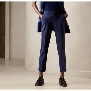 Banana Republic Petite Avery Straight Wool-Blend Pant